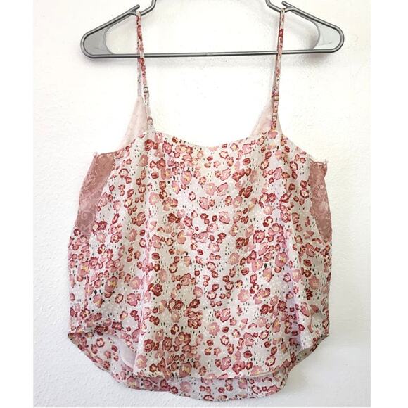 Nordstrom Heartloom Cami Slip Tank Top Pink Floral Lace Medium NEW - Picture 2 of 6